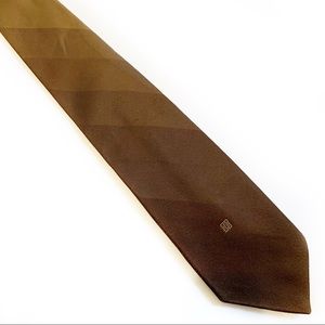 GIVENCHY MONSIEUR Vintage Brown Striped Tie